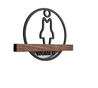 Targa for bagno for uomini e donne Targa for porta della toilette creativa Targa for toilette pubblica for ufficio dell'hotel Segnaletica con logo WC Targhetta per Porta(2,20x15cm)