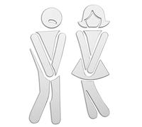 Targa for la porta della toilette, for , for l'identificazione del bagno