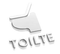 Targa for porta del bagno in alluminio spazzolato, decorazione for, for ufficio o attività commerciale, for parete e WC(B)