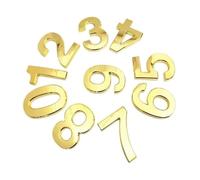 Targa for porta in plastica ABS | Multicolor dorato 10 cm: cartelli con numero di porta e indirizzo della casa(5)