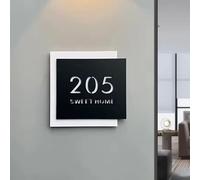 Targa For Porta Personalizzata Moderna Originale A Doppio Strato, Nome Numerico Personalizzato, Incisione 3D, Indirizzo Esterno Acrilico, Strada, Giardino, Cortile, Casa(XL:30x30 cm)