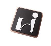 Targa for toilette, Targhe for bagno, Targhe for toilette for bagno Targhe for promemoria accovacciata Targa for porta WC, Segnaletica in acrilico Adesivo for porta Targhe for bagno 10x10 cm(Urinal)