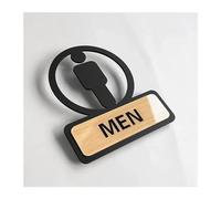 Targa for WC, segnaletica autoadesiva for bagno, for promemoria, targhetta da appendere for pareti di porte pubbliche uffici aziendali e(2)
