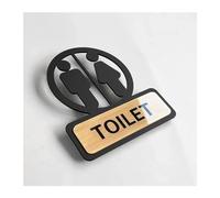 Targa for WC, segnaletica autoadesiva for bagno, segnaletica for promemoria, targhetta da appendere for pareti di porte pubbliche di uffici aziendali e aziendali(1)