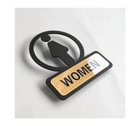 Targa for WC, segnaletica autoadesiva for bagno, segnaletica for promemoria, targhetta da appendere for pareti di porte pubbliche di uffici aziendali e aziendali(3)