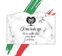 Targa Funeraria a Forma di Libro - Lapide Personalizzabile STAMPA HD su Acrilico trasparente - Albero della Vita con Cuoricini su Marmo Chiaro - Ricordo Elegante e Duraturo - Diverse Misure