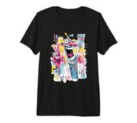 Targa Grafica Mad Scientist Peace Graffiti con Personaggi Pop Maglietta Premium