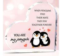 Targa in Acrilico Pinguino - Tu sei il mio Pinguino, Regalo sentimentale per Partner, Grazioso Design con Pinguino, Regalo Cuore per Coppie per Lui Lei