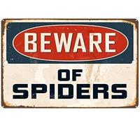 Targa in alluminio con scritta "Beware of Spiders", decorativa per interni ed esterni, 30,5 x 20,3 cm