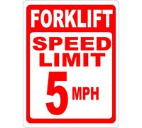 Targa in alluminio con scritta "Forklift Speed Limit 5 MPH", stile vintage, retrò, divertente, per casa, club, bar, decorazione artistica da parete, 30,5 x 20,3 cm