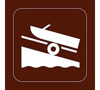 Targa in alluminio per esterni con rampa di lancio della barca, 30,5 x 30,5 cm