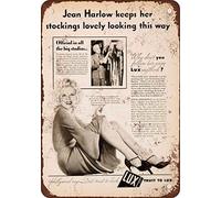 Targa in alluminio retrò 1933 Jean Harlow Lux Laundry Soap Vintage Metal Sign 20,3 x 30,5 cm