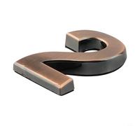 Targa in bronzo 3D con numero civico per esterni, in resina ABS, per camera d'albergo, appartamento, condominio, targa da parete, impermeabile, numero civico 0-9 (2)