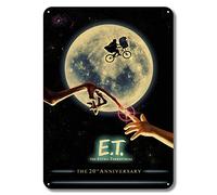 Targa in latta 1982 E.T. The Extra Terrestrial Movie classico poster da parete vintage retrò targa in latta 30,5 x 20,3 cm