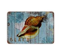 Targa in latta colorata con conchiglie blu con venature del legno, cartello in metallo Sea Life Farmhouse Garden Parch Poster in ferro dipinto un regalo motivazionale ideale per la laurea per amici