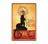 Targa in latta con Catwoman nera, vintage, sexy, poster di Catwoman per bar, club, ristorante, caffetteria, decorazione da parete, 15,2 x 20,3 cm