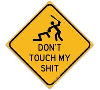 Targa in latta con scritta "Don't Touch My 30,5 x 30,5 cm