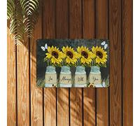 Targa in latta con scritta "I'm always with you", scritta spirituale con girasole, 20,3 x 30,5 cm, resistente alle intemperie, decorazione antica per bar, bar, pub, grotta degli uomini