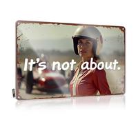 Targa in latta con scritta in inglese "Camping Rules Racing Spirit: It's Not About The Finish Line", divertente targa in latta per garage (30 x 40 cm)