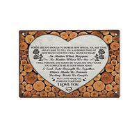 Targa in latta con scritta in lingua inglese "I Will Forever and Always Be Your and Only Yours You Complete Me by Your Warm Heart I Love You", in stile retrò, decorazione per la casa, regalo per mamma