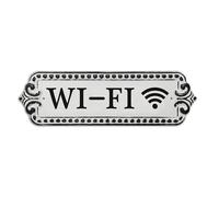 Targa in latta con scritta Wi-Fi da appendere o fissare a muro porta o legno
