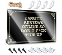 Targa in latta Cowboy Decor Table Retro & Tin Rules bordo piegato: I Write Reviews Online So Don't F* ck This Up Camera da letto Decor per gli uomini | Decorazione da parete in metallo per bagno