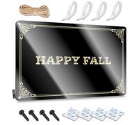 Targa in latta, decorazione da appendere in stile occidentale, antiruggine e messicana, in latta vintage, con scritta "Happy Fall for Rustic Decor for Room", decorazione per bar all'aperto per patio