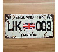 Targa in latta Londra, Inghilterra Union Jack Flag targa 15,2 x 30,5 cm