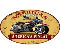 Targa in latta per bar pub da appendere Con scritta American Biker