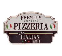 Targa in latta per bar pub da appendere con scritta Pizzeria