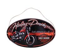 Targa in latta per Officina Ristorante Pizzeria collezionisti Harley