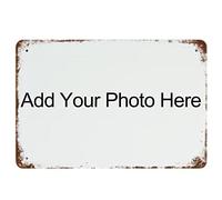 Targa in latta personalizzata con la tua immagine/logo/testo, cartello personalizzato in latta per parete all'aperto, interni, strada, ufficio, casa, bar 20x30cm