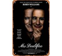 Targa in latta retrò Mrs. Doubtfire Movies Poster in latta Celebrity Poster cinematografico televisivo poster regalo musicale karaoke uomo grotta bar bar decorazione retrò decorazioni artistiche 20 x