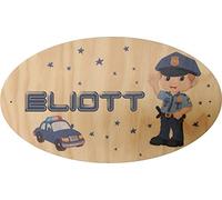 Targa in legno bambino o bambina personalizzabile - con la possibilità di scrivere il vostro nome - nome in legno da appendere - Targhette per porte - Regalo di battesimo, regalo di natale