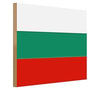 Targa in legno | Bandiera della Bulgaria | Decorazione | 40 cm x 30 cm
