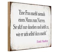 Targa in legno con citazione di Frank Sinatra | Decorazione vintage per casa e ufficio | 40 cm x 30 cm