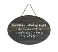 Targa in legno con dedica della Bibbia, You Split The Sea So I Could Walk Right Through It, My Fears Are Drowned in Perfect Love, da appendere alla parete, per porta di ufficio, parete, decorazione