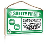 Targa in legno con vernice a base d'acqua e bordo liscio, decorazione per ufficio zen, immagini per decorazione da parete del bagno/sicurezza primo respiratore con cartuccia Hepa