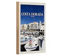 Targa in legno | Costa Dorada | Spain | stile marittimo | 12 cm x 18 cm