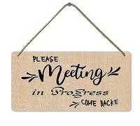 Targa in legno da appendere alla parete con scritta "Treatment in Progress Please Do Not Disturb", per affari, ufficio, terapista, clinica, trattamento, 12,7 x 25,4 cm
