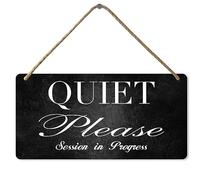 Targa in legno da appendere alla parete con scritta "Treatment in Progress Please Do Not Disturb", per affari, ufficio, terapista, clinica, trattamento, 12,7 x 25,4 cm