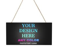 Targa in legno da appendere, rettangolare, personalizzabile per casa, casa e ufficio, con stampa UV, pannello in MDF con corda, ideale per pareti, porte, negozi, testo personalizzato, foto, logo