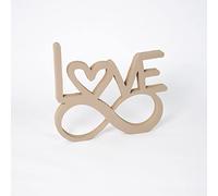 Targa in Legno da appoggio con Scritta Infinity Love - Decorazione da appoggio Ideale per Il Salotto o la Camera da Letto, Scritta Decorativa Fatta a Mano Arredo Decorazione