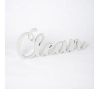 Targa in Legno da appoggio per bagno Clean