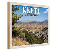 Targa in legno di Creta | Grecia | plateau Lassithi | decorazione | 40 cm x 30 cm