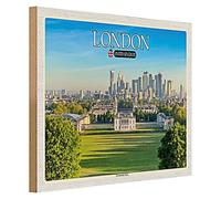Targa in legno di Londra | United Kingdom | Greenwich Park | Decorazione | 40 cm x 30 cm