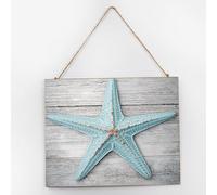 Targa in legno invecchiato a tema nautico spiaggia oceano subacquea stella marina decorazione per la casa per cabina sotto il mare polpo granchio pesce cartello in legno motivazionale decorazione da