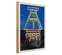 Targa in legno | Museo minerario tedesco | Bochum | Germania | 30 cm x 40 cm