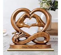Targa in legno personalizzata a forma di cuore per papà con il nome dei bambini, targa personalizzata per papà e nonno, regali per la Festa del Papà da parte di moglie, figlio e figlia