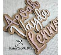 Targa in legno personalizzata, cartello per porta personalizzato, placca decorativa per camera da letto di bambino e bambina, decorazione da parete in stile fattoria, cartelli e placche personalizzati